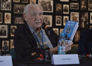 David Wisnia and 1V2L Book at Auschwitz Panel 2015